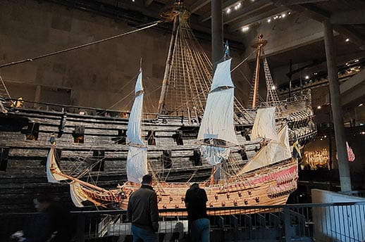 Ships on display in the Vasa Museum in Stockholm, Sweden